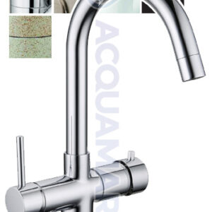 Acquamark 5318 – Rubinetto di Prelievo 5 Vie per Depuratori – Acciaio Inox Cromato - rubinetto per depuratore