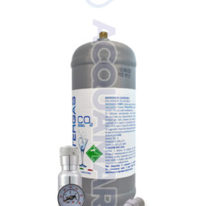 Kit gasatura Acquamark con bombola CO2 monouso 300 g + riduttore di pressione 0–4 bar