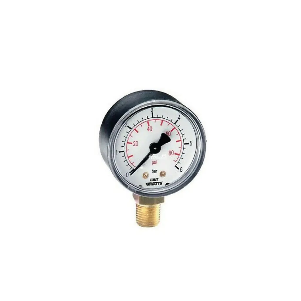 Manometro 1/4″ Ø 50 Attacco radiale (0-10bar/145psi) - trattamento acqua Acquamark