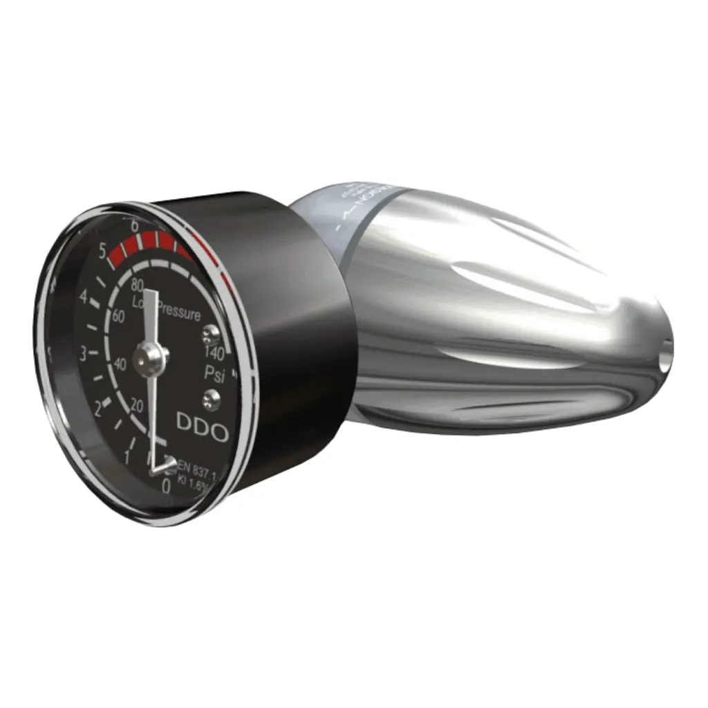 Riduttore di pressione Co2 con Manometro per Bombole 1Kg. Ricaricabili attacco ACME con manopola a 90° - sistema acqua gasata Acquamark