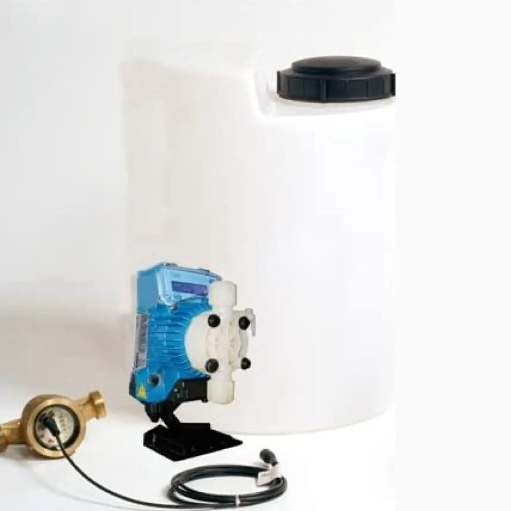 Sentinel sistema di clorazione proporzionale pompa TPG603 PVDF contalitri 3/4″ serbatoio 50lt - trattamento acqua Acquamark