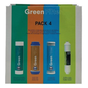 Green Filter set 4 cartucce ricambio 9-3/4″ - trattamento acqua Acquamark