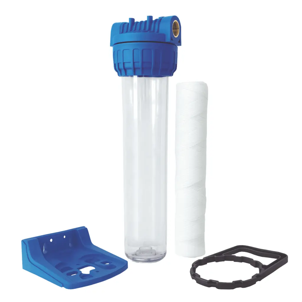 Acquamark Kit Filtrazione Completo 3 pezzi 20” IN-OUT 1“ Trasparente - filtro acqua