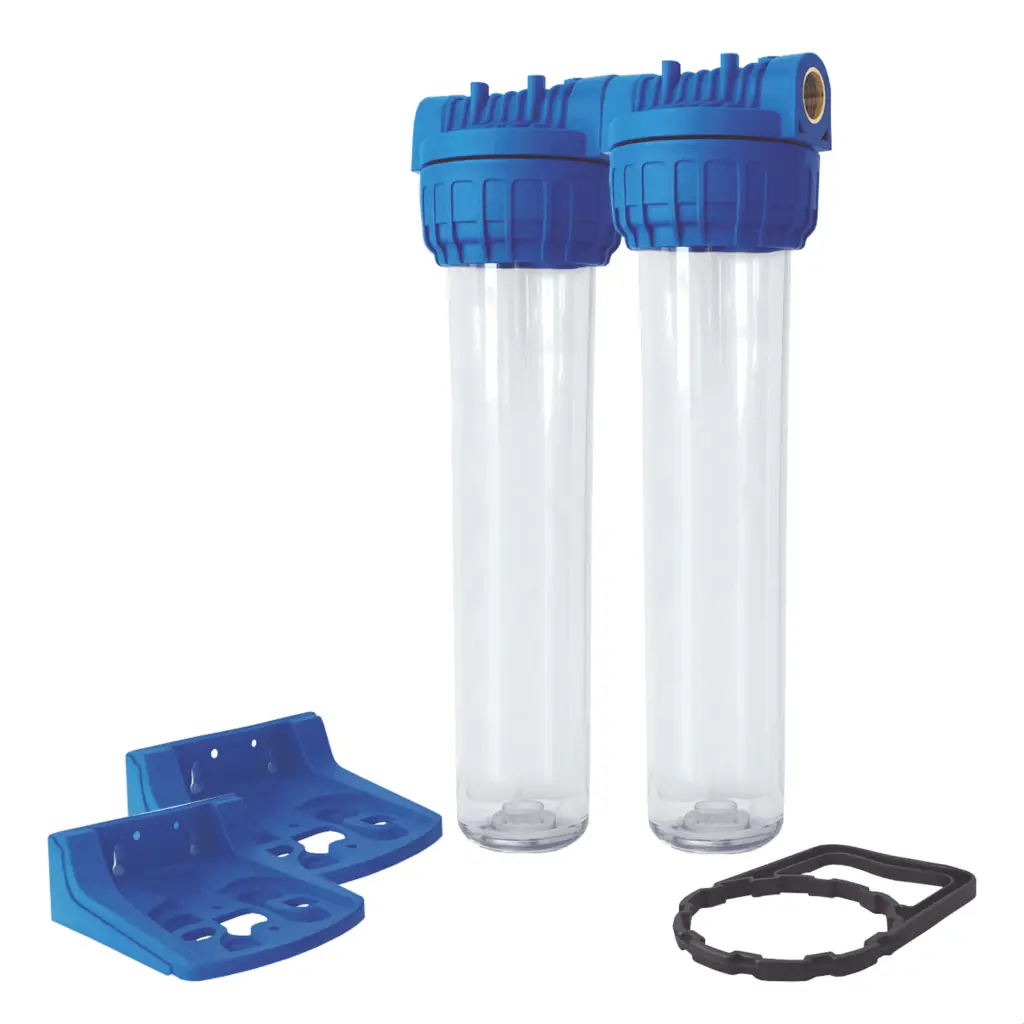 Acquamark Kit Doppia Filtrazione 3 pezzi 20” IN-OUT 3/4“ Trasparente - filtro acqua