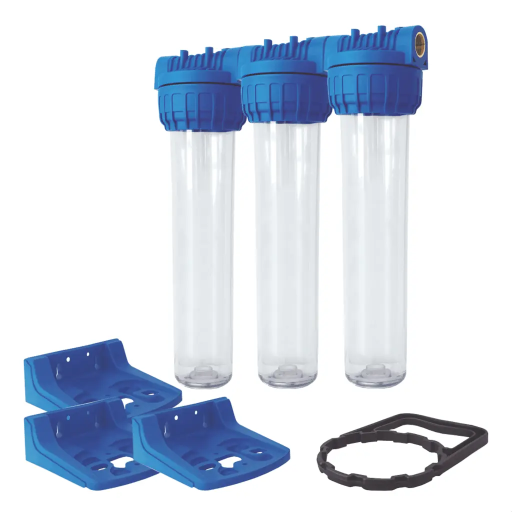 Acquamark Kit Doppia Filtrazione 3 pezzi 20” IN-OUT 1“ Trasparente - filtro acqua