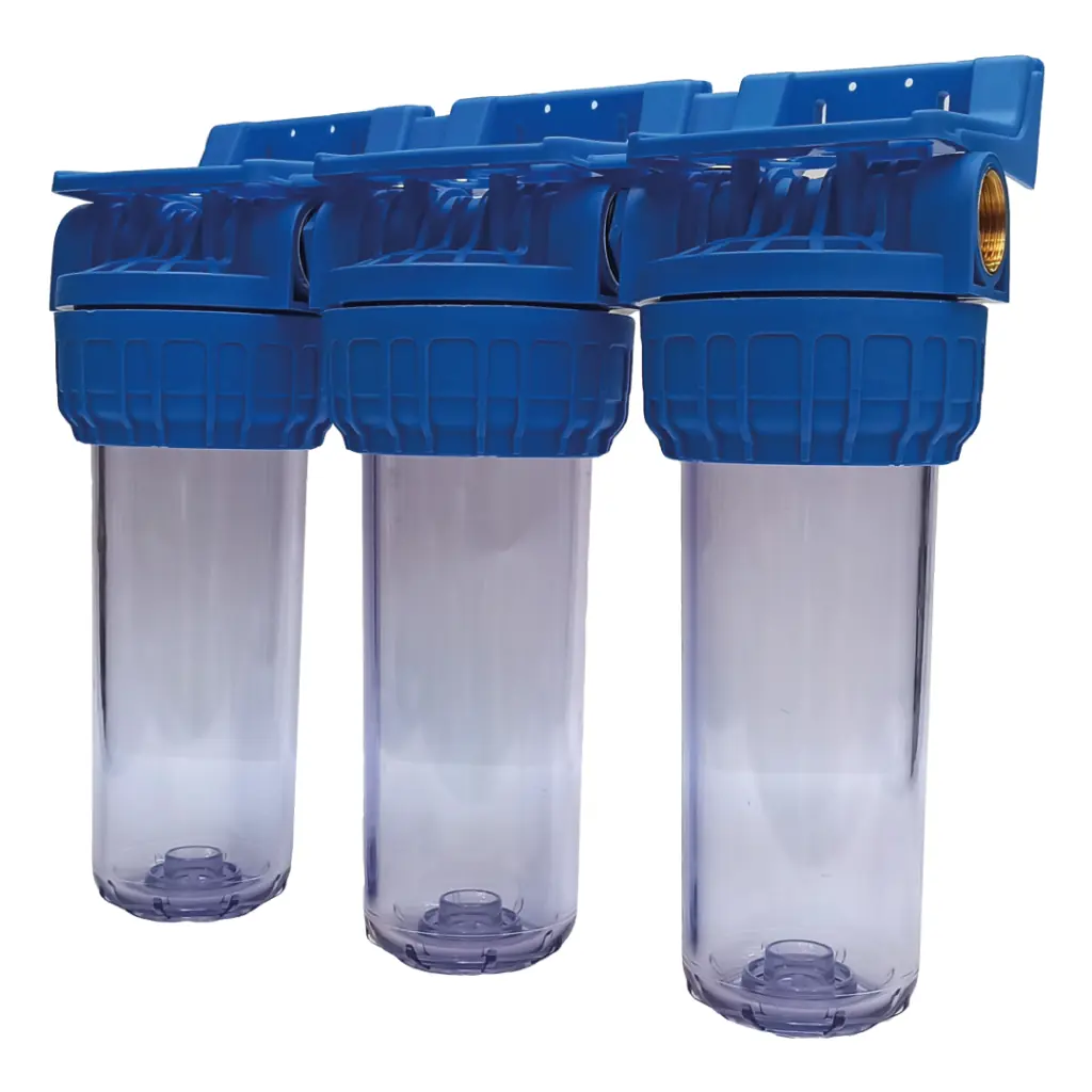 Acquamark Kit tripla filtrazione Completo 3 pezzi 9”3/4 IN-OUT 3/4“ trasparente - filtro acqua