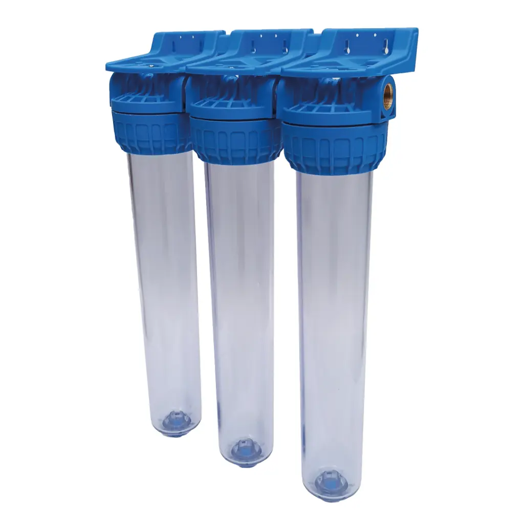 Acquamark Kit tripla filtrazione Completo 3 pezzi 20” IN-OUT 3/4“ trasparente - filtro acqua