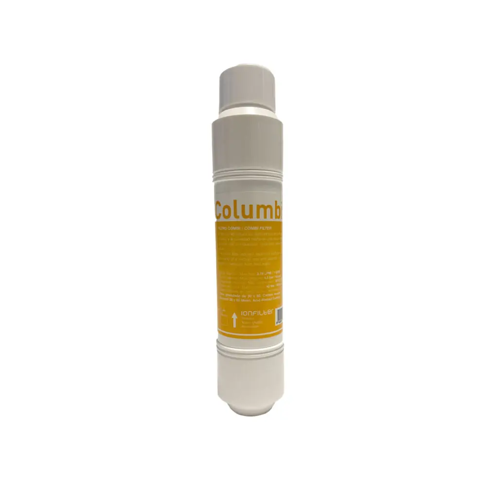 Columbia Combi Ricambio Filtro in linea 5 micron/GAC con codolo 1/4″ – 2,5″x11,5″ - filtro acqua Acquamark