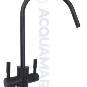 Acquamark 2002 Rubinetto di prelievo 2 vie per depuratori Acciaio Inox 1/4” Nero - rubinetto per depuratore