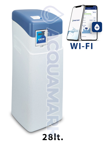 SlimLine Addolcitore Acqua Smart Wi-Fi Volume/Tempo 28 Lt. Resina – Acquamark - addolcitore acqua