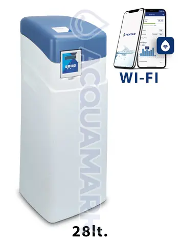 SlimLine Addolcitore Acqua Smart Wi-Fi Volume/Tempo 28 Lt. Resina – Acquamark - addolcitore acqua