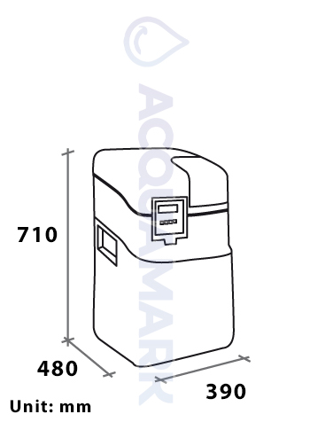 Dettaglio SlimLine Addolcitore Acqua Smart Wi-Fi Volume/Tempo 15 Lt. Resina – Acquamark - addolcitore acqua