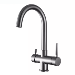 Rubinetto cucina 4 Vie per Depuratori Acciaio Inox 1/4" Nickel Spazzolato Acquamark 4006