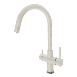 Rubinetto cucina 5 Vie per Depuratori – Acciaio Inox Granito Avena - Acquamark 5318