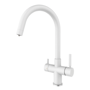 Rubinetto cucina 5 Vie per Depuratori – Acciaio Inox Bianco - Acquamark 5318